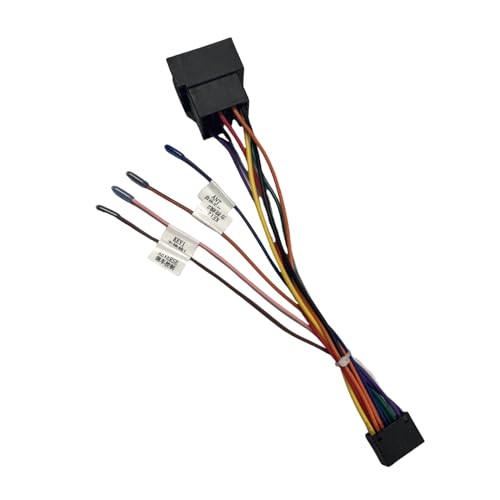 Epronic 16 Pin ISO Adapter Kabelbaum für Android Autoradio Universal ISO Standard Radio Adapter Stecker Unterstützung Lenkradsteuerleitungen und Rückfahrkamera von Epronic