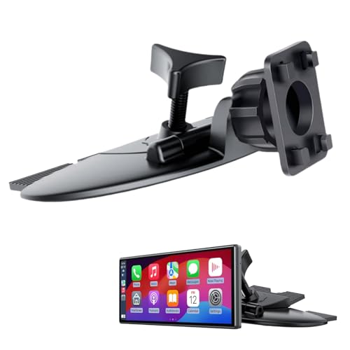 Epronic CD Schlitz 17mm Kugeladapter GPS Halterung für Carplay Bildschirm, 4 Tasten Verriegelung Kompatibel mit 7/10.26 Zoll Portable Monitor Autoradio Auto Stereo GPS von Epronic