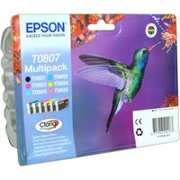 6 Epson Tinten C13T08074010 Multipack T0807  6-farbig von Epson