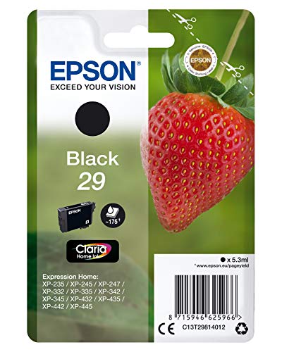 C13T29814022 - SGLPCK Black 29 Home Ink Singlepack Black 29 Claria Home Ink von Epson