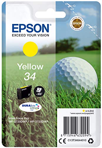 C13T34644010 - SINGLEPACK Yellow 34 Singlepack Yellow 34 DURABrite Ultra Ink von Epson