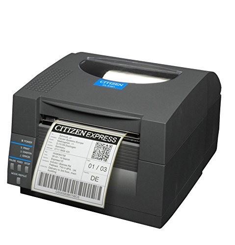 Citizen 1000815 - CL-S521 ETIKETTENDRUCKER - CL-S521 Etikettendrucker, Thermodirekt, graues Gehäuse, 203dpi, Druckkopfreiniger, Musteretiketten, Netzkabel, CD-ROM, Schnellstartanleitung von Epson