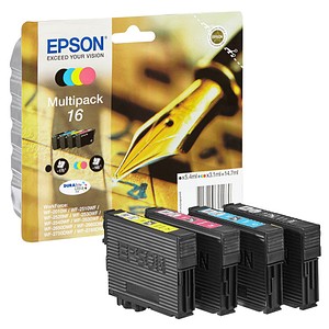 EPSON 16 / T1626  schwarz, cyan, magenta, gelb Druckerpatronen, 4er-Set von Epson