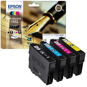 EPSON 16XL / T1636XL schwarz, cyan, magenta, gelb Druckerpatronen, 4er-Set EPSON 16XL / T1636XL schwarz, cyan, magenta, gelb Druckerpatronen, 4er-Set von Epson