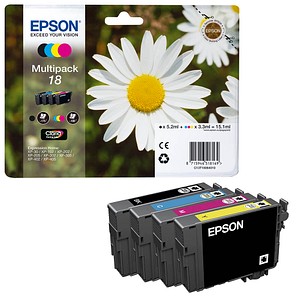 EPSON 18 / T1806  schwarz, cyan, magenta, gelb Druckerpatronen, 4er-Set von Epson