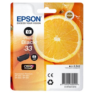 EPSON 33 / T3341  Photo schwarz Druckerpatrone von Epson