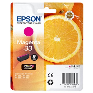 EPSON 33 / T3343 magenta Druckerpatrone EPSON 33 / T3343 magenta Druckerpatrone von Epson