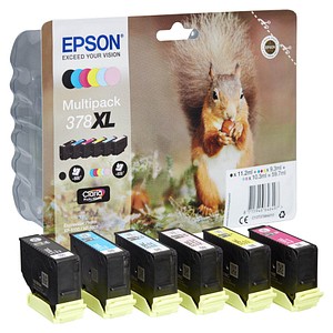 EPSON 378XL/T37984 schwarz, cyan, magenta, gelb, light cyan, light magenta Druckerpatronen, 6er-Set EPSON 378XL/T37984 schwarz, cyan, magenta, gelb, light cyan, light magenta Druckerpatronen, 6er-Set von Epson