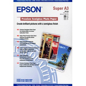 EPSON Fotopapier S041328 DIN A3+ seidenmatt 250 g/qm 20 Blatt EPSON Fotopapier S041328 DIN A3+ seidenmatt 250 g/qm 20 Blatt von Epson
