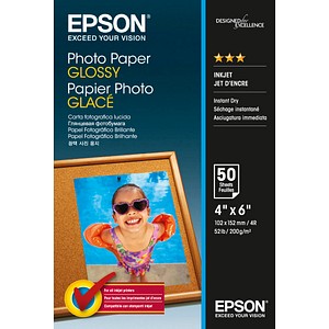 EPSON Fotopapier S042547 10,0 x 15,0 cm glänzend 200 g/qm 50 Blatt von Epson