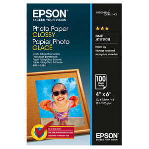 EPSON Fotopapier S042548 10,0 x 15,0 cm glänzend 200 g/qm 100 Blatt von Epson