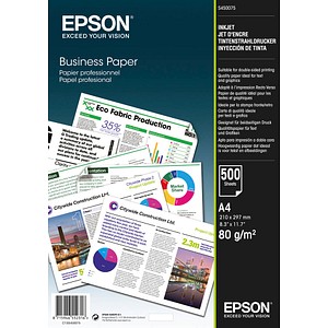 EPSON Inkjetpapier Business Papier DIN A4 80 g/qm 500 Blatt von Epson