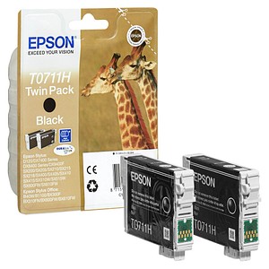 EPSON T0711H  schwarz Druckerpatronen, 2er-Set von Epson