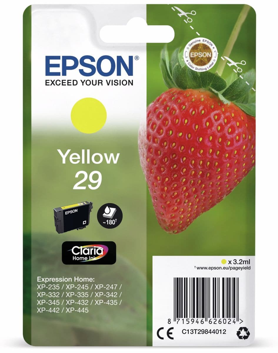 EPSON Tintenpatrone 29, gelb von Epson