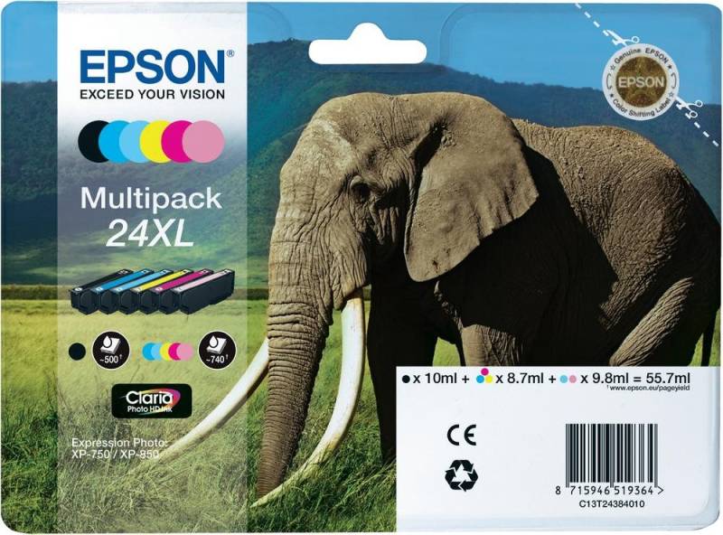 EPSON Tintenpatrone T24384021 VE6 (C13T24384021) von Epson