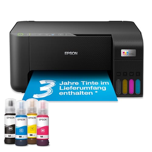 EcoTank ET-2862 DIN-A4-Multifunktions-WLAN-Tintentankdrucker, mit einem im Lieferumfang enthaltenen Vorrat an Tinten von bis zu 3 Jahren von Epson