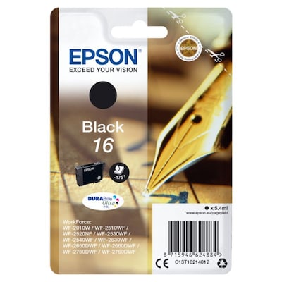 Epson 16 Original Druckerpatrone Schwarz T1621 von Epson