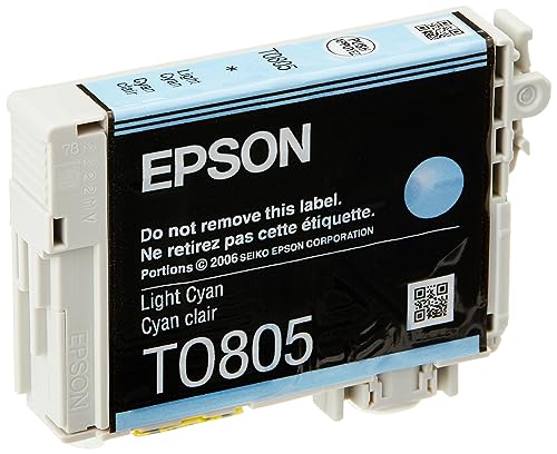 Epson 235E386 Original T0805 Tinte Kolibri (Stylus Photo R265 R360 R285 RX585 RX685 PX700W P50 PX650 PX810FW PX710W PX820FWD PX720WD PX660 PX830FWD PX730WD RX560) hell cyan von Epson