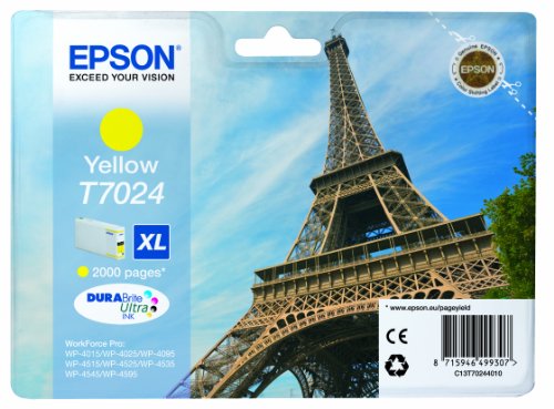 Epson 235E579 T7024 Tintenpatrone Eiffelturm XL, Singlepack gelb von Epson