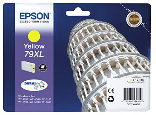 Epson 235G866 Original T79XL Tintenpatrone Pisa, WF-4630DWF WF-4640DTWFWF-5110DWWF-5190DWWF-5620DWFWF-5690DWFWF-5190DWWF-5690DWF,(gelb) von Epson