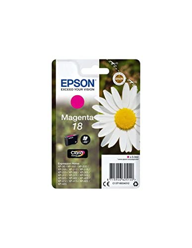 Epson 235M193 Orginal 18 Tinte Gänseblümchen, XP-305 XP-402 XP-215 XP-312 XP-315 XP-412 XP-415 XP-225 XP-322 XP-325 XP-422 XP-425, Normalverpackung, Standard, (magenta) von Epson