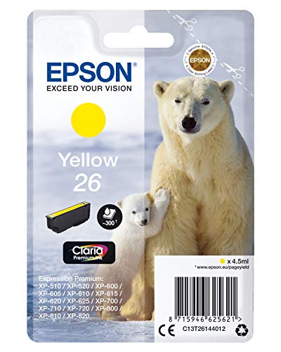 Epson 2666474 C13T26144022 Original Tintenpatronen Pack of 1, 4,5ml, Gelb von Epson