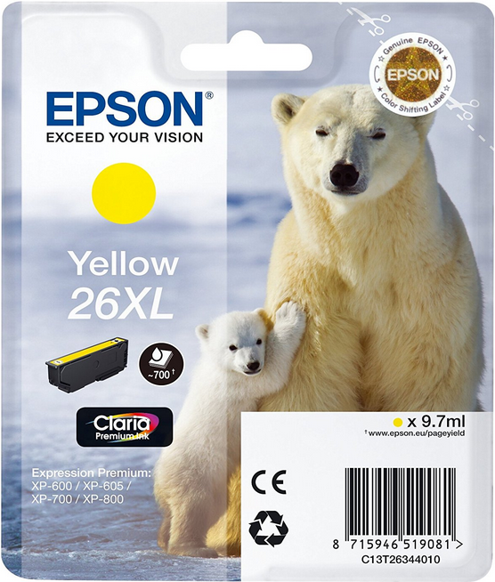 Epson 26XL - Gelb - Tintenpatrone (C13T26344012) von Epson