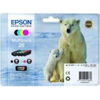 Epson 26XL Original Druckerpatronen Multipack Cyan, Magenta, Gelb Schwarz T2636 von Epson