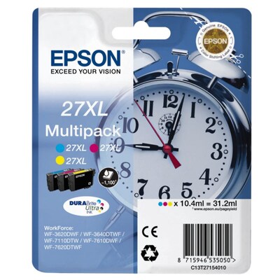 Epson 27XL Druckerpatronen Multipack Gelb Cyan Magenta T2715 Epson 27XL Druckerpatronen Multipack Gelb Cyan Magenta T2715 von Epson