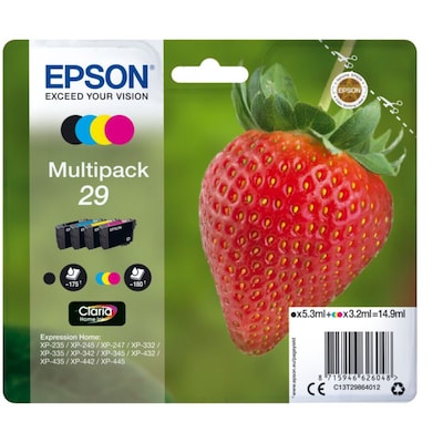 Epson 29 Original Druckerpatronen Multipack Schwarz Cyan Gelb Magenta T2986 von Epson