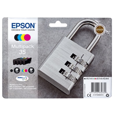 Epson 35 Original Druckerpatronen Multipack Schwarz, Cyan, Gelb, Magenta T3586 von Epson
