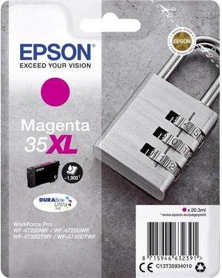 Epson 35XL - 20,3 ml - XL - Magenta - Original - Blisterverpackung - Tintenpatrone (C13T35934010) von Epson
