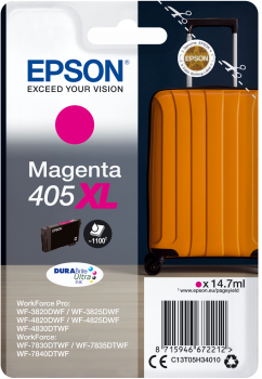 Epson 408 - 14.7 ml - mit hoher Kapazität - Magenta - original - Blisterverpackung - Tintenpatrone - für WorkForce WF-7830, WF-7840, WorkForce Pro WF-3820, WF-3825, WF-4820, WF-4830 von Epson