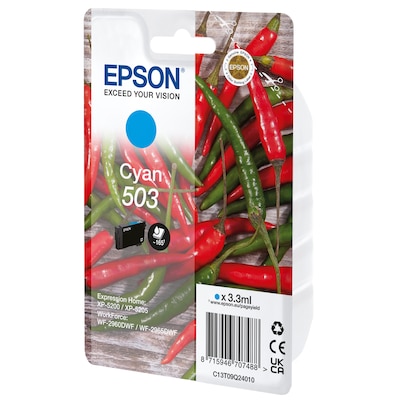Epson 503 Original Druckerpatrone Cyan C13T09Q24010 Chilischoten-Tinte Epson 503 Original Druckerpatrone Cyan C13T09Q24010 Chilischoten-Tinte von Epson