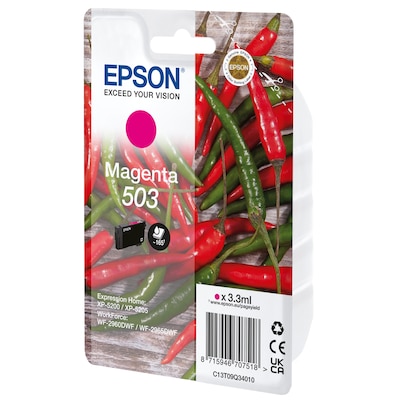 Epson 503 Original Druckerpatrone Magenta C13T09Q34010 Chilischoten-Tinte von Epson