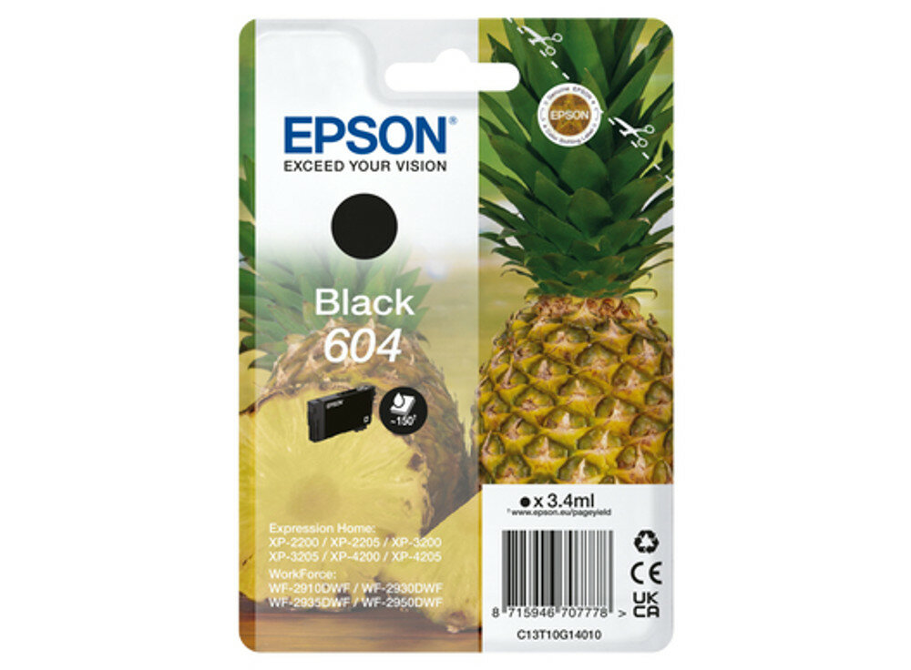 Epson 604 Druckerpatrone 1 Stück(e) Original Standardertrag Schwarz von Epson