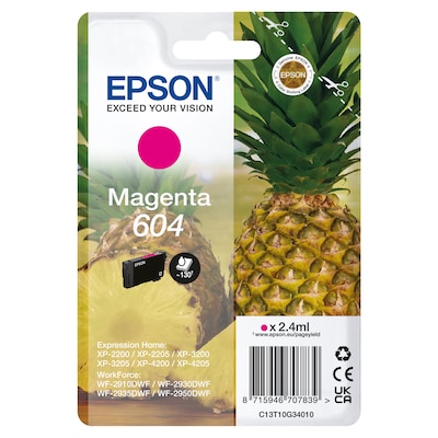 Epson 604 Original Druckerpatrone Magenta C13T10G34010 Ananas Tinte von Epson