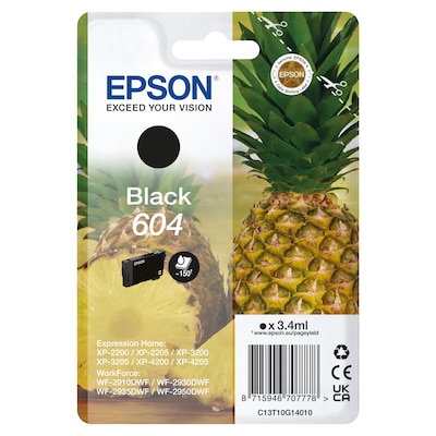 Epson 604 Original Druckerpatrone Schwarz C13T10G14010 Ananas Tinte Epson 604 Original Druckerpatrone Schwarz C13T10G14010 Ananas Tinte von Epson