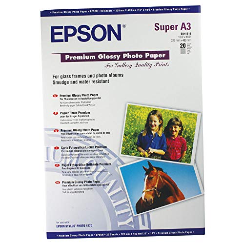 Epson C13S041316 Glossy Photo Papier Inkjet 250g/m2 A3+ 20 Blatt Pack von Epson