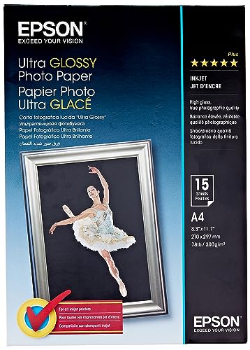 Epson C13S041927 Ultra glossy photo paper inkjet 300g/m2 A4 15 Blatt Pack Epson C13S041927 Ultra glossy photo paper inkjet 300g/m2 A4 15 Blatt Pack von Epson