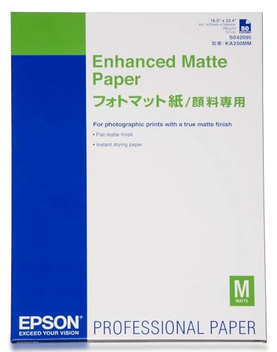 Epson C13S042095 Enhanced matte paper inkjet 189g/m2 A2 50 Blatt Pack von Epson