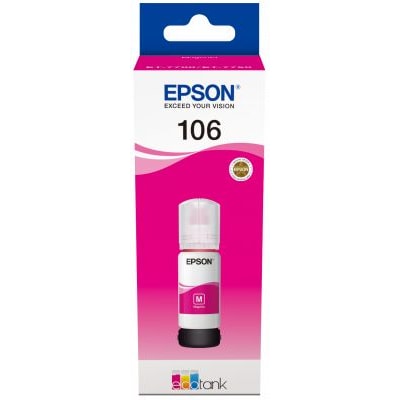 Epson C13T00R340 Original Tintenbehälter 106 Magenta EcoTank 70ml Epson C13T00R340 Original Tintenbehälter 106 Magenta EcoTank 70ml von Epson