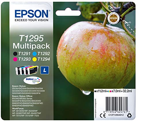 Epson C13T12954022 Original Tintenpatronen Pack of 4, Mehrfach-Packung (Schwarz, Gelb, Magenta, Cyan) von Epson