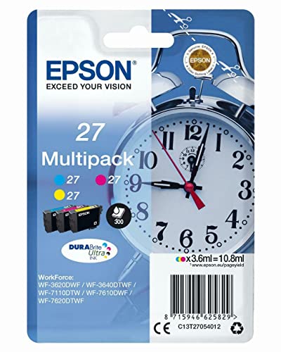 Epson C13T27054022 - MULTIP3-COL DURABRITEULTRAINK2 - Multipack 3-Colour 27 DURABrite Ultra Ink Epson C13T27054022 - MULTIP3-COL DURABRITEULTRAINK2 - Multipack 3-Colour 27 DURABrite Ultra Ink von Epson