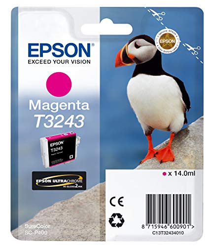 Epson C13T32434010 Tintenpatrone, T3243 Original, magenta One size von Epson