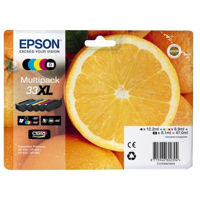 Epson C13T33574010 Tintenmultipack 33XL schwarz cyan gelb magenta photo schwarz von Epson