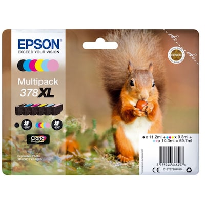 Epson C13T37984010 Druckerpatronen Multipack 378XL BK, C, M, Y, LC, LM Epson C13T37984010 Druckerpatronen Multipack 378XL BK, C, M, Y, LC, LM von Epson