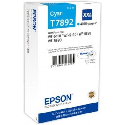 Epson C13T789240 Druckerpatrone T7892 XXL Cyan 4,000 Seiten von Epson