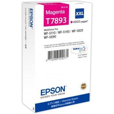Epson C13T789340 Druckerpatrone T7893 XXL Magenta 4,000 Seiten Epson C13T789340 Druckerpatrone T7893 XXL Magenta 4,000 Seiten von Epson