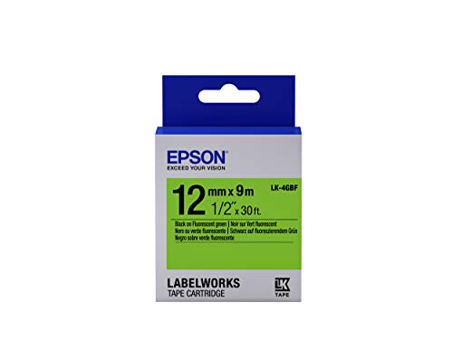 Epson Tape - LK4GBF FLUOR BLK/Green 12/9, C53S654018 von Epson